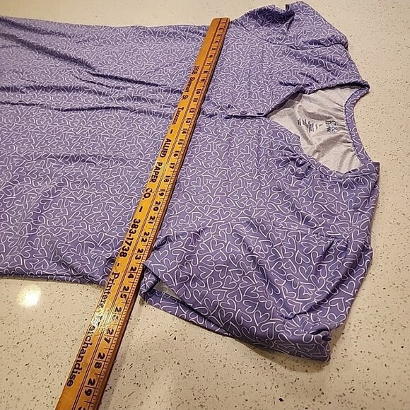Croft And Barrow Nightgown 1x Purple Hearts Sleepwear Pj - Picture 6 of 6